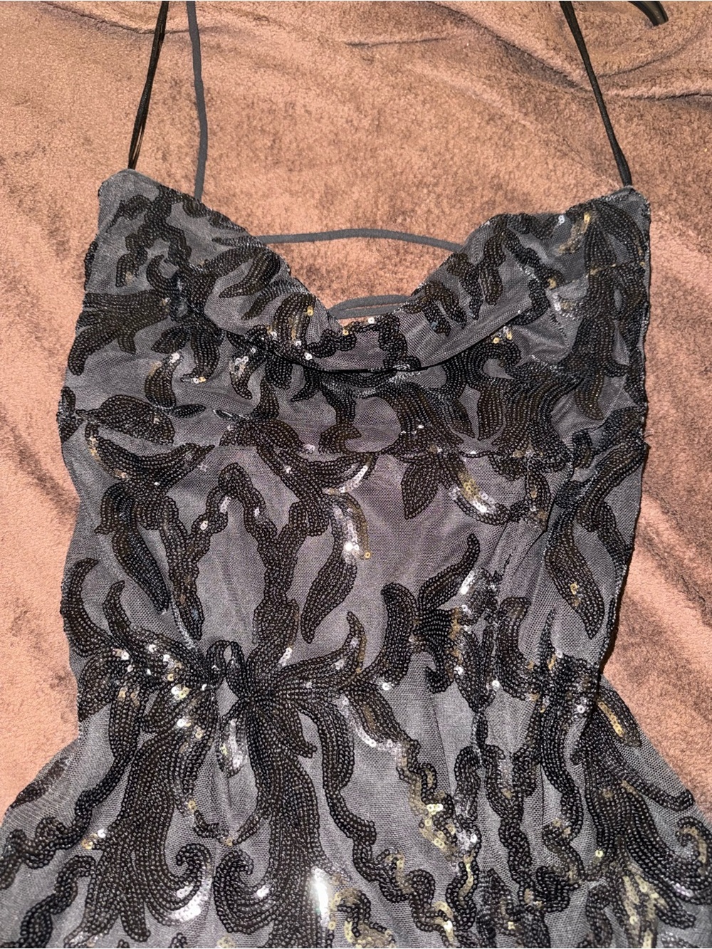 Fashion Nova Black Sequin Dress